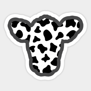 Cow Print Head Sticker